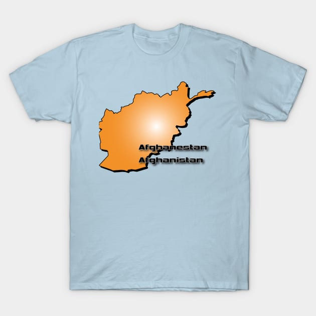 Afghanistan map in 3D Stile T-Shirt by intop